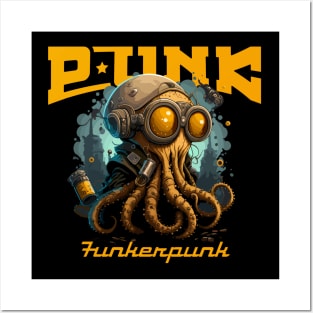 PUNK Graffiti Octopus Posters and Art